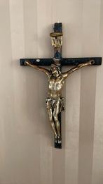 Antiek Kruisbeeld met Christusfiguur, Antiek en Kunst, Ophalen of Verzenden