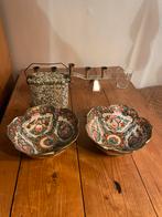 Chinees bowl met goud Canton Famillie Rose (2 stuks), Ophalen of Verzenden