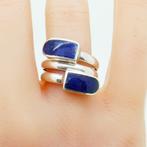 Zilveren ring met Sodaliet, Sieraden, Tassen en Uiterlijk, Ringen, Gebruikt, Verzenden, 17 tot 18, Nvt