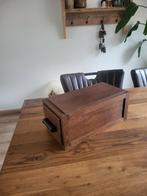 Oude Archiefkast Laden - Vintage Houten Opbergdoos, Antiek en Kunst, Antiek | Meubels | Kasten, Ophalen of Verzenden