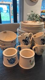 leuk boeren servies, Ophalen, Zo goed als nieuw, Porselein, Bord of Schaal