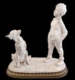 beeldjes Capodimonte Boy And His Dog Figurine Sculpture, Ophalen of Verzenden