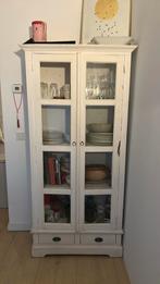Mooie vitrine/servies kast, Ophalen, 50 tot 100 cm, Zo goed als nieuw, 150 tot 200 cm