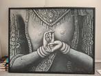 Hand geschilderd schilderij, Ralie 03 afm 123x93, Ophalen