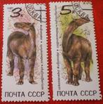 CCCP - 2x Dinosaurus - 1990, Postzegels en Munten, Verzenden, Gestempeld
