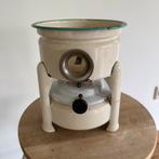 Brocante petroleumstel crème en mint groen, Antiek en Kunst, Antiek | Emaille, Ophalen