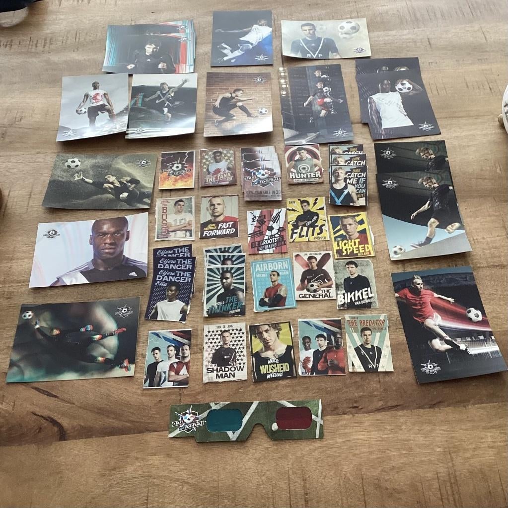 Stars of Football Stickers + 3D-Bril, Ophalen of Verzenden, Zo goed als nieuw, Buitenlandse clubs, Poster, Plaatje of Sticker
