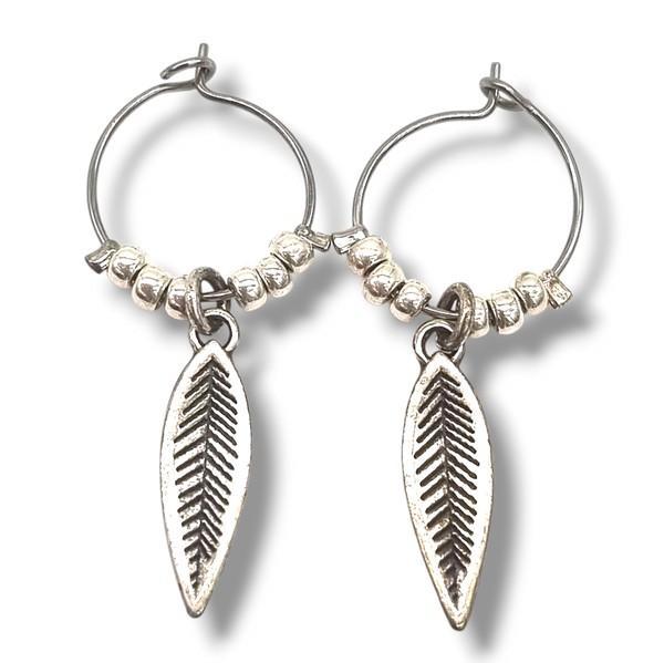 Luclo Arts Creolen met Miyuki Beads en Veer, Sieraden, Tassen en Uiterlijk, Oorbellen, Nieuw, Hangers, Overige materialen, Zilver