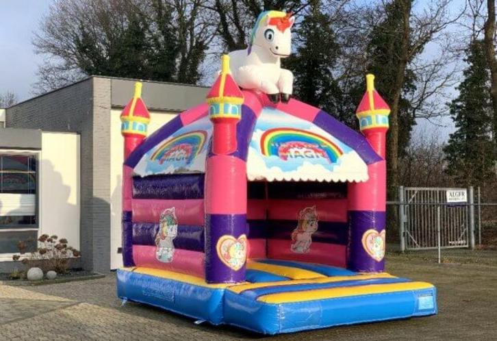 Te huur: Springkussen Unicorn huren, verhuur vanaf €60,-, Hobby en Vrije tijd, Feestartikelen | Verhuur, Zo goed als nieuw, Overige