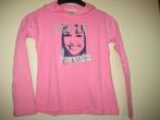 Roze shirt met capouchon, 134, Hannah Montana (407), Ophalen of Verzenden, Zo goed als nieuw, Meisje, Shirt of Longsleeve