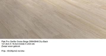 Plak Pvc Swiss Beige Zwaar woon gebruik € 9,95m² inc.btw beschikbaar voor biedingen