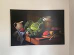 Stilleven 90 x 60 canvas schilderij, Antiek en Kunst, Ophalen