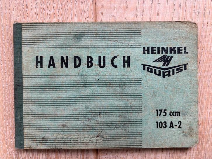 Origineel handboek oldtimer scooter HEINKEL Tourist 175cc, Motoren, Handleidingen en Instructieboekjes, Overige merken, Ophalen of Verzenden