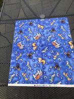 quilt/quiltstoffen 1 lap vrolijke dieren op blauw 0,5mx1,1m, Blauw, Nieuw, Ophalen of Verzenden, 30 tot 120 cm