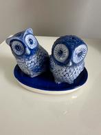 Delfts blauw uilen peper&zoutstel, Ophalen, Nieuw