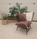 vintage houten fauteuil met spijlen, Ophalen