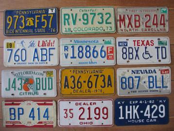 12 USA nummerplaten kentekenplaten nummerplaat nummerborden  beschikbaar voor biedingen