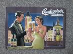 BUDWEISER BLIKKEN RECLAMEBORDEN, Verzamelen, Biermerken, Ophalen, Zo goed als nieuw, Reclamebord, Plaat of Schild, Overige merken