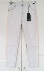 Maryley nieuwe grijs witte striping jeans broek L/46 (= M), Wit, Nieuw, Ophalen of Verzenden, W30 - W32 (confectie 38/40)