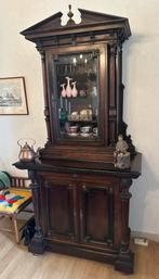 Antieke Duitse Grundes Zeit vitrinekast., Ophalen, Gebruikt, 100 tot 150 cm, 150 tot 200 cm