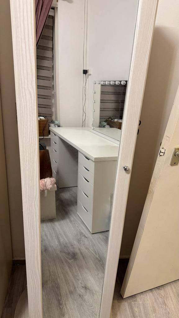 Passpiegel met sieradenkast & sleutels, Huis en Inrichting, Woonaccessoires | Spiegels, Gebruikt, Minder dan 50 cm, 150 tot 200 cm