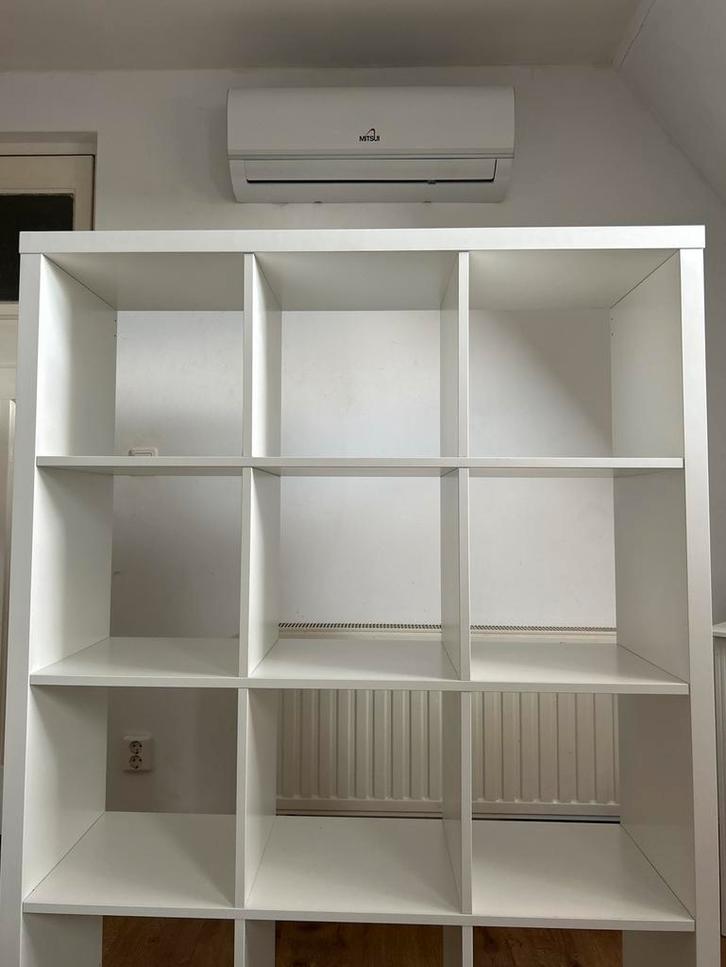 Witte IKEA Kallax kast,147x112 cm, Huis en Inrichting, Kasten | Stellingkasten, Gebruikt, Ophalen of Verzenden