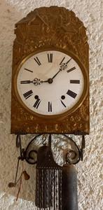 Antieke klok met emaille wijzerplaat, Antiek en Kunst, Antiek | Klokken, Ophalen