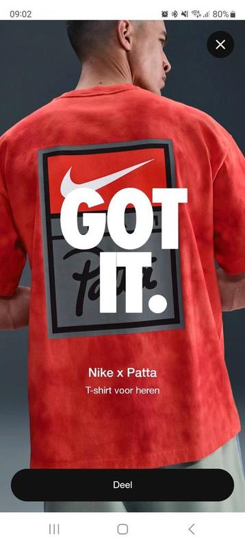 Nike PATTA shirt Maat M Rood en Blauw beschikbaar voor biedingen