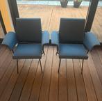2x Originele Rudolf Wolf stoelen, Huis en Inrichting, Ophalen, Blauw, Metaal, Twee
