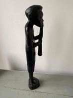Vintage Afrikaans beeld hout Man spelend op een fluit Zwart, Antiek en Kunst, Kunst | Niet-Westerse kunst, Ophalen