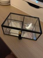 Glazen doosje voor sieraden of andere dingetjes, Ophalen, Zo goed als nieuw, Glas, Minder dan 50 cm