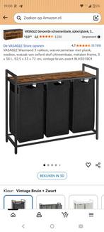 Drie vakken wasmand, Ophalen, Gebruikt, Zwart, Overige typen