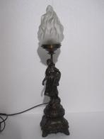 Oude tafel / dressoir lamp, Ophalen of Verzenden, Gebruikt, Glas, 50 tot 75 cm