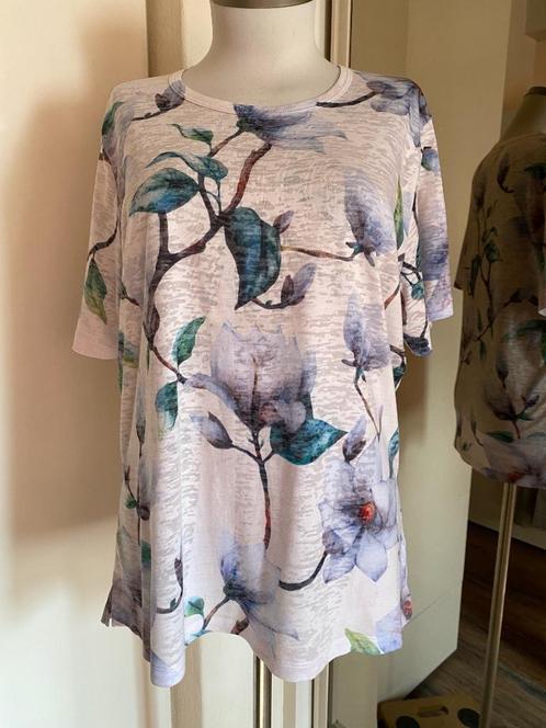 top Lian XL 42/44  grijs/multi, Kleding | Dames, Tops, Nieuw, Maat 42/44 (L), Grijs, Korte mouw, Ophalen of Verzenden
