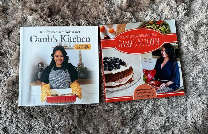 Oanh's Kitchen - 2 kookboeken voor diabetici, Boeken, Kookboeken, Gelezen, Hoofdgerechten, Azië en Oosters, Gezond koken, Ophalen of Verzenden