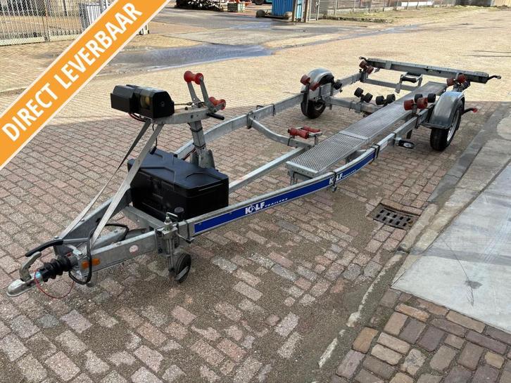 Kalf enkelas boottrailer 1800kg 6,2m met grote beurt, Auto diversen, Aanhangers en Bagagewagens, Gebruikt