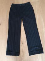 Zwarte gestreepte wollen Rosner broek 44., Zwart, Maat 42/44 (L), Ophalen of Verzenden, Zo goed als nieuw