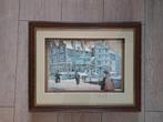 3D prent Anton Pieck van besneeuwde straat in Amsterdam, Verzamelen, Ophalen of Verzenden, 1980 tot heden, Zo goed als nieuw, Overige onderwerpen