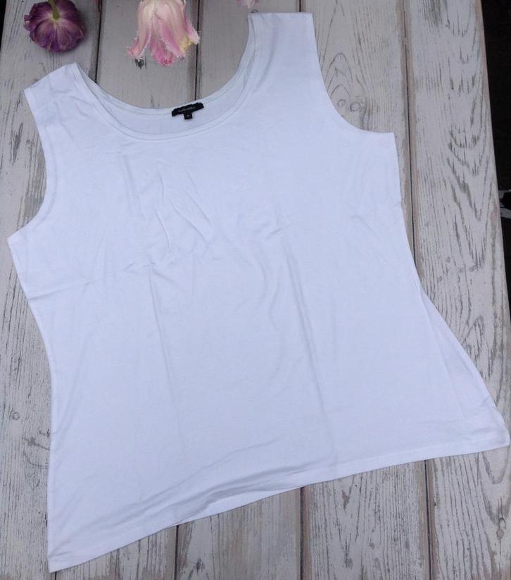 HelloGoodbye Nw Claudia Sträter Singlet mt 46 valt als 42-44, Kleding | Dames, Tops, Nieuw, Maat 42/44 (L), Wit, Zonder mouw, Ophalen of Verzenden