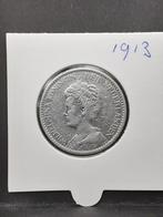 1 gulden 1913 koningin Wilhelmina, Postzegels en Munten, Munten | Nederland, 1 gulden, Zilver, Ophalen of Verzenden, Koningin Wilhelmina