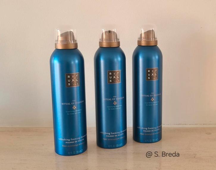 Rituals | Hammam | set 3x 200 ml Shower foam doucheschuim, Sport en Fitness, Gezondheidsproducten en Wellness, Nieuw, Badproduct