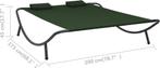 Donkergroen Loungebed, 173/200 nieuw ,Vida XL, Ophalen, Nieuw, Metaal, Verrijdbaar