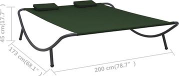Donkergroen Loungebed, 173/200 nieuw ,Vida XL beschikbaar voor biedingen