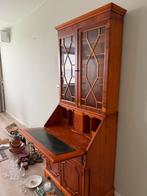 Antiek secretaire met glazen kast, Antiek en Kunst, Ophalen