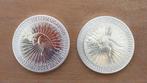 2x Zilveren Australian Kangaroo 2021 1oz, Ophalen, Zilver