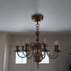 Koperen antieke lamp, Huis en Inrichting, Lampen | Hanglampen, Ophalen, Glas, Minder dan 50 cm