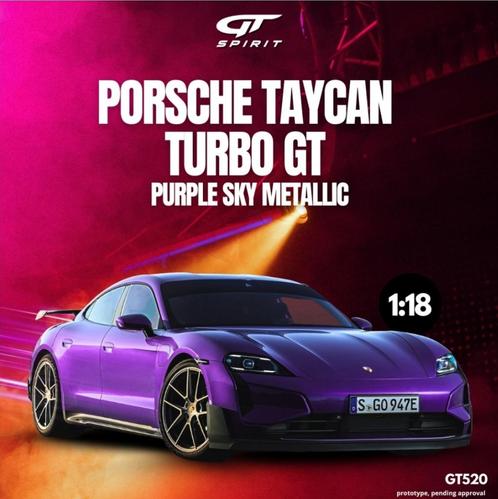 PRE ORDER GT Spirit Porsche Taycan Turbo GT 1:18, Hobby en Vrije tijd, Modelauto's | 1:18, Nieuw, Overige merken, Ophalen of Verzenden