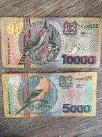 Setje 2 Suriname biljetten 5000 en 10000 uit 2000, Ophalen of Verzenden, Zuid-Amerika