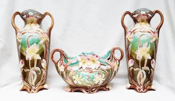 Driedelig Art Nouveau garnituur. beschikbaar voor biedingen