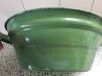Grote groene emaille schaal., Ophalen of Verzenden
